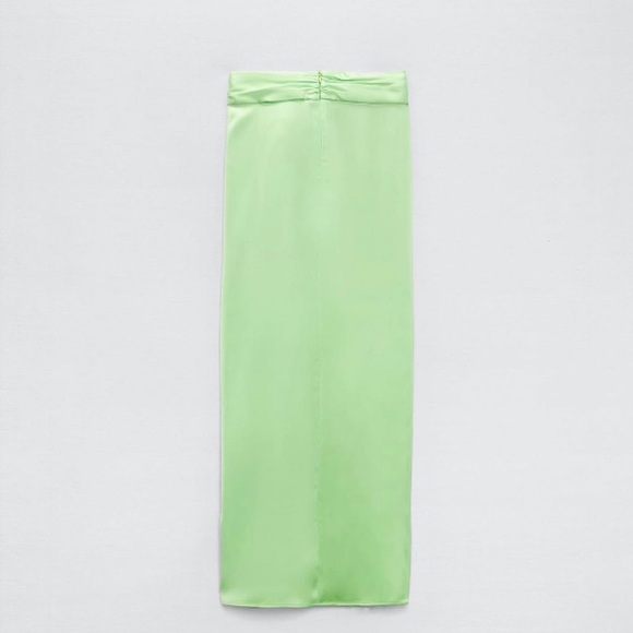ZARA SATIN EFFECT MIDI SKIRT - Picture 4 of 7